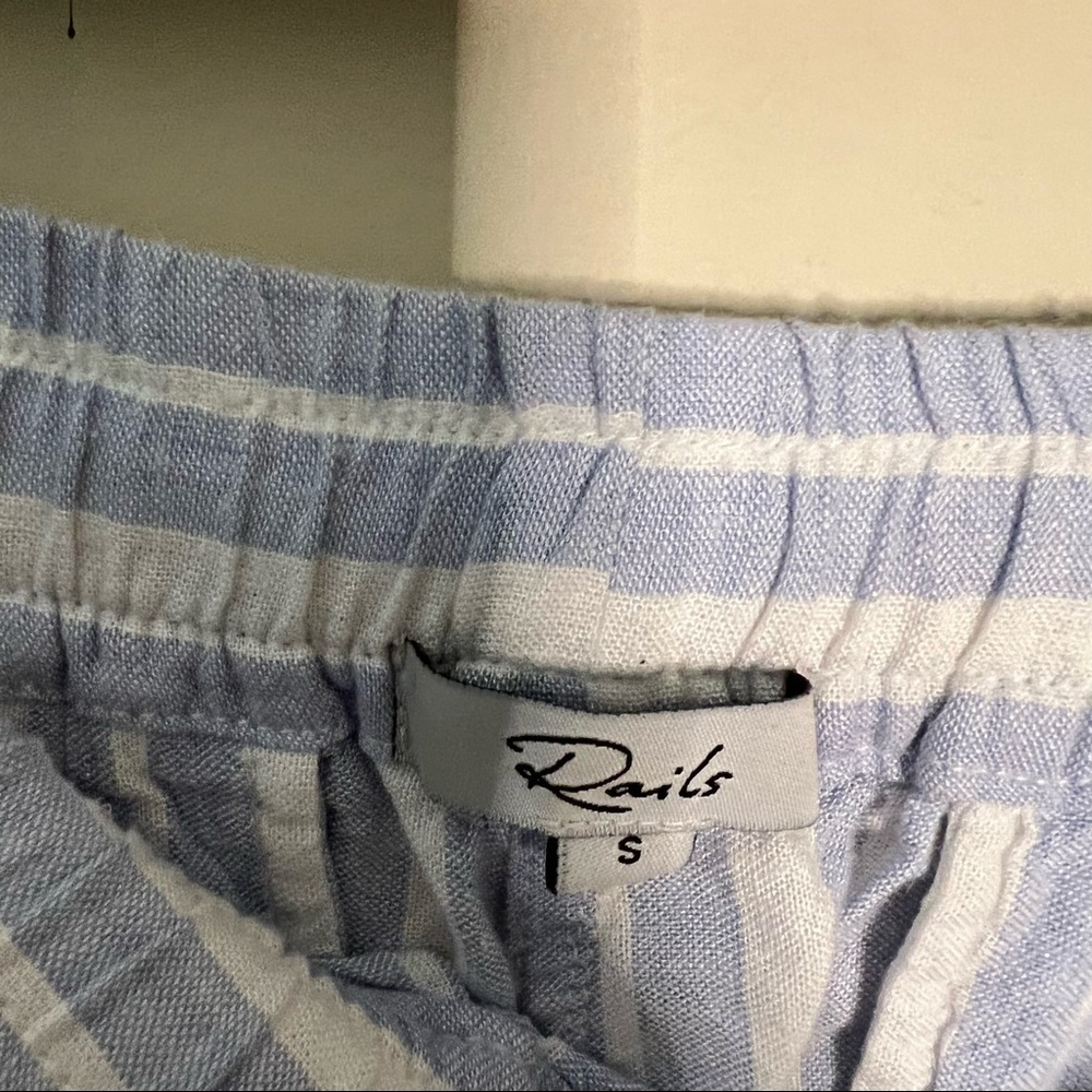 Rails Brea Holland Stripe Linen Blend Shorts Size… - image 5